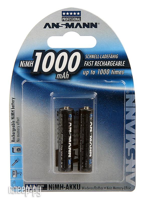 Фотография Аккумулятор AAA - Ansmann R03 1000 mAh Ni-MH (2 штуки Фото Аккумулятор AAA - Ansmann R03 1000 mAh Ni-MH (2 штуки