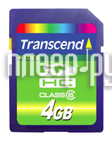    4Gb - Transcend Hight-Capacity Class 6 - Secure Digital TS4GSDHC6