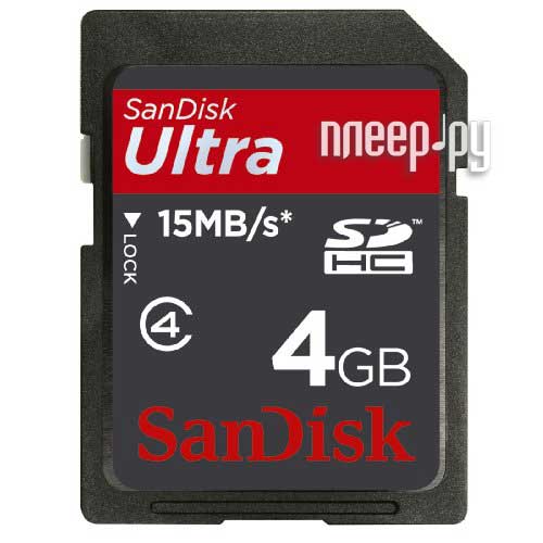    4Gb - Sandisk Ultra - Secure Digital HC Class 4 SDSDH-004G-E11 / SDSDH-004G-U46