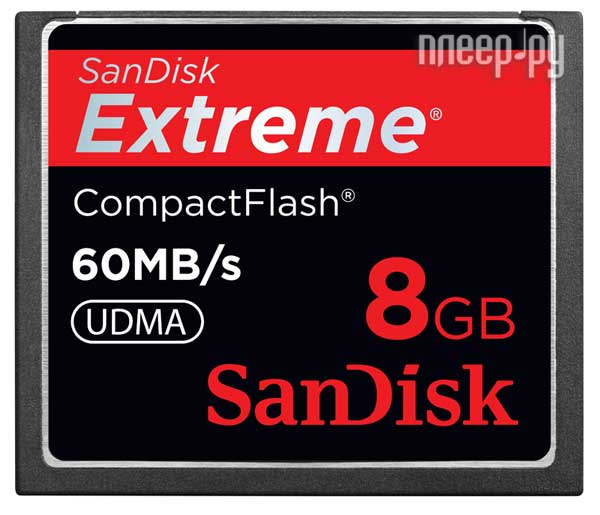 Фотография Карта памяти 8Gb - Sandisk Extreme - Compact Flash SDCFX-008G-X46 Фото Карта памяти 8Gb - Sandisk Extreme - Compact Flash SDCFX-008G-X46