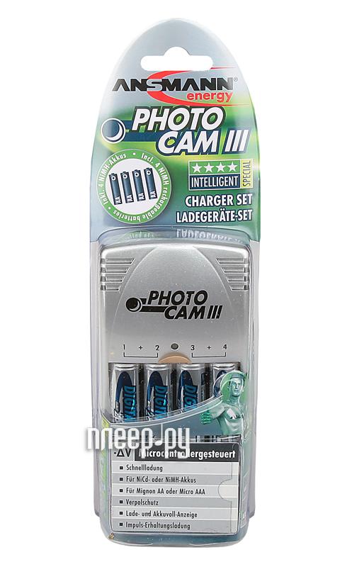 Фотография Зарядное устройство Ansmann PhotoCam III + 4 ак. AA 2850 mAh Фото Зарядное устройство Ansmann PhotoCam III + 4 ак. AA 2850 mAh