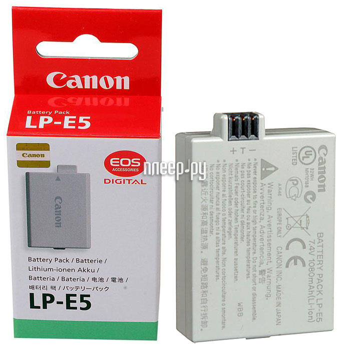 Фотография Аккумулятор Canon LP-E5 for EOS 450D / EOS 500D / EOS 1000D Фото Аккумулятор Canon LP-E5 for EOS 450D / EOS 500D / EOS 1000D