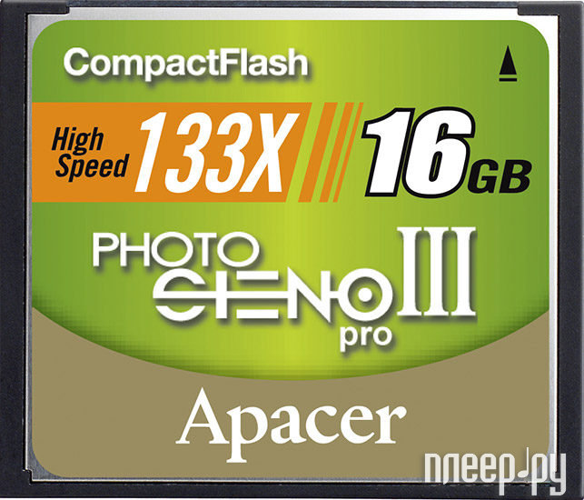    16Gb - Apacer 133x Photo Steno Pro III - Compact Flash AP16GCF133-R