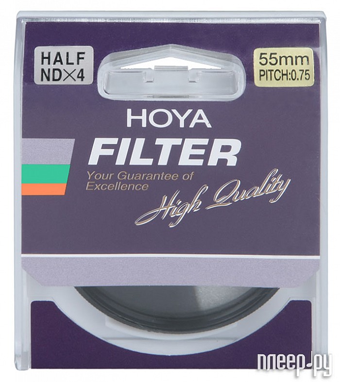 Фотография Светофильтр 55мм HOYA HALF ND x4 55mm 76083 Фото Светофильтр 55мм HOYA HALF ND x4 55mm 76083