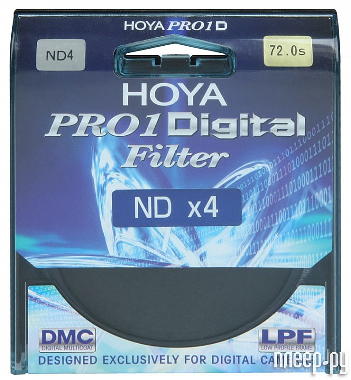 Фотография Светофильтр 72мм HOYA Pro 1D ND x4 72mm 76108 Фото Светофильтр 72мм HOYA Pro 1D ND x4 72mm 76108