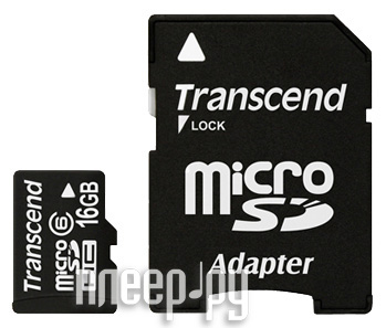    16Gb - Transcend - Micro Secure Digital HC Class 6 TS16GUSDHC6