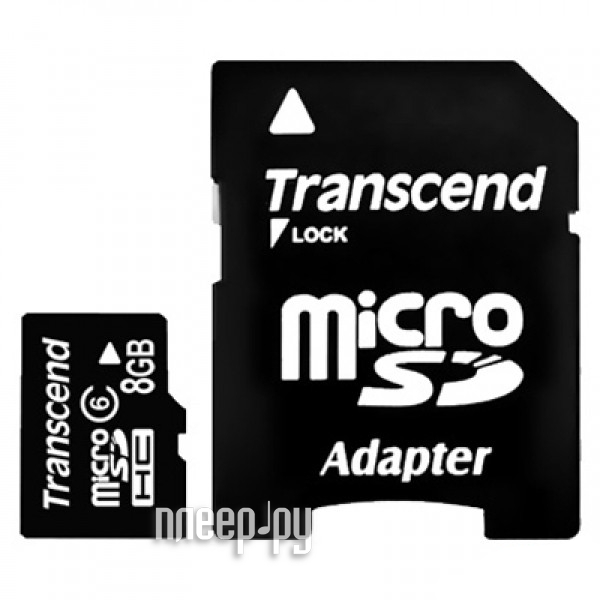    8Gb - Transcend - Micro Secure Digital HC Class 6 TS8GUSDHC6