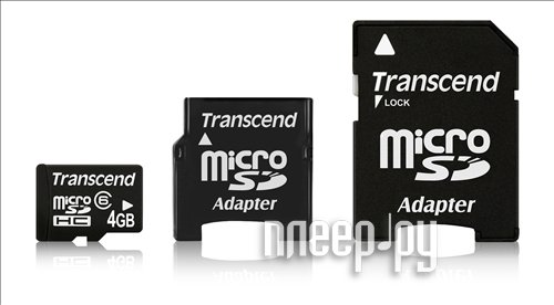    4Gb - Transcend - Micro Secure Digital HC Class 6 TS4GUSDHC6-2 + 2 !