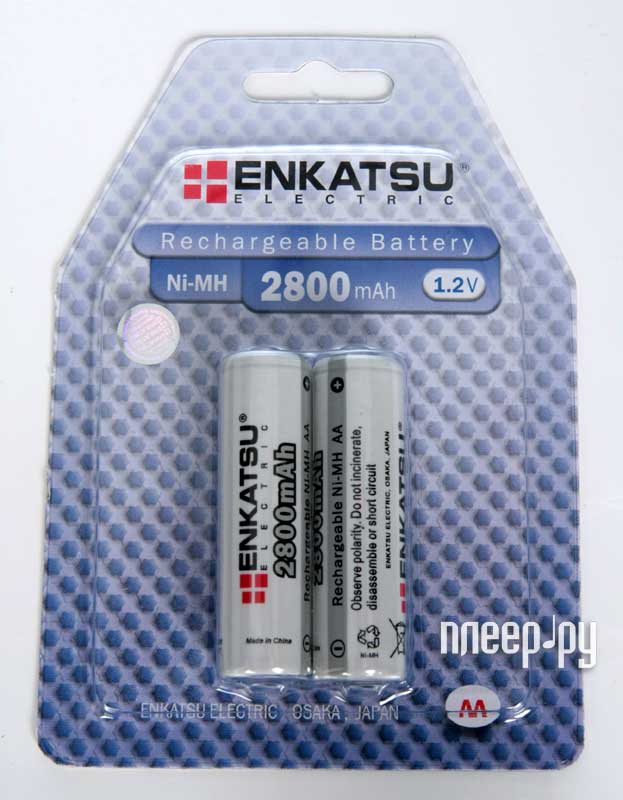 Фотография Аккумулятор AA - Enkatsu R06 2800 mAh Ni-MH (2 штуки Фото Аккумулятор AA - Enkatsu R06 2800 mAh Ni-MH (2 штуки