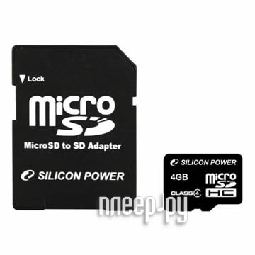    4Gb - Silicon Power - Micro Secure Digital HC Class 4 SP004GBSTH004V10-SP