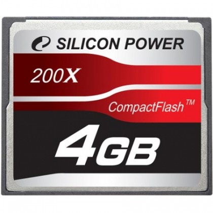    4Gb - Silicon Power 200X Professional - Compact Flash SP004GBCFC200V10
