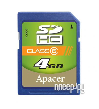    4Gb - Apacer Hight-Capacity Class 6 - Secure Digital AP4GSDHC6-R