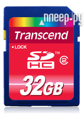 ���� ����� ������ 32Gb - Transcend Hight-Capacity Class 2 - Secure Digital TS32GSDHC2