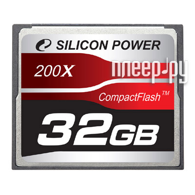 Фотография Карта памяти 32Gb - Silicon Power 200X Professional - Compact Flash SP032GBCFC200V10 Фото Карта памяти 32Gb - Silicon Power 200X Professional - Compact Flash SP032GBCFC200V10