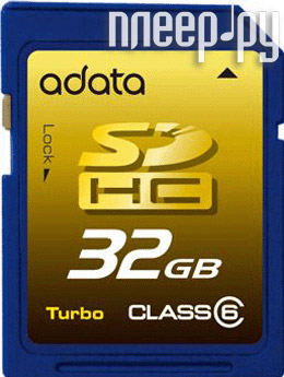    32Gb - A-Data Hight-Capacity Class 6 - Secure Digital ASDH32GCL6-R
