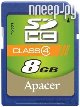    8Gb - Apacer Hight-Capacity Class 4 - Secure Digital AP8GSDHC4-R
