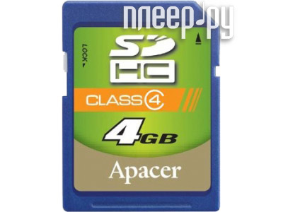    4Gb - Apacer Hight-Capacity Class 4 - Secure Digital AP4GSDHC4-R