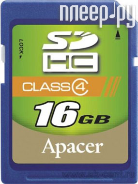 Фотография Карта памяти 16Gb - Apacer Hight-Capacity Class 4 - Secure Digital AP16GSDHC4-R Фото Карта памяти 16Gb - Apacer Hight-Capacity Class 4 - Secure Digital AP16GSDHC4-R