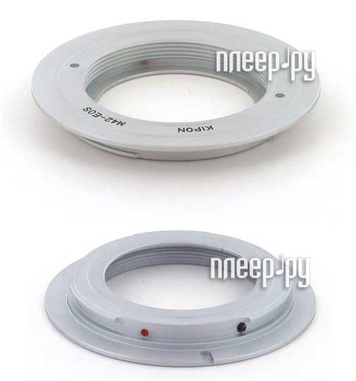 Фотография Переходное кольцо Kipon Adapter Ring M42 - Canon EOS c внутренним кольцом Фото Переходное кольцо Kipon Adapter Ring M42 - Canon EOS c внутренним кольцом