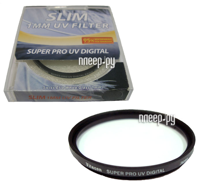 Фотография Светофильтр 58мм Vitacon Super Pro SLIM 1MM UV 58mm Фото Светофильтр 58мм Vitacon Super Pro SLIM 1MM UV 58mm