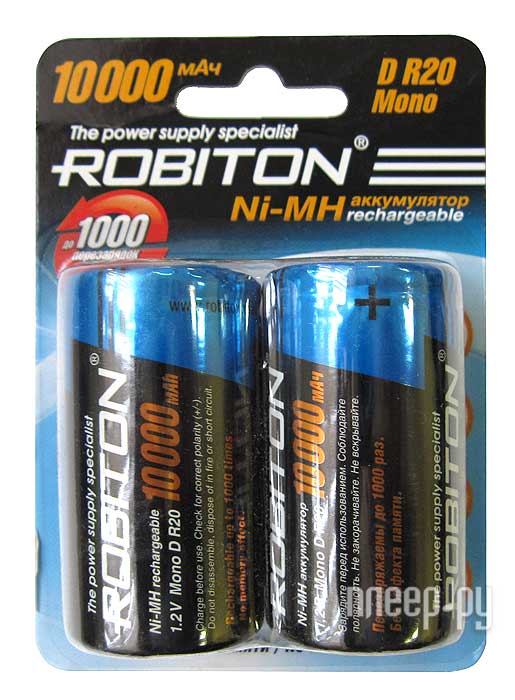   D - Robiton R20 10000 mAh Ni-MH  (2 