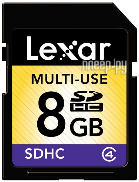 Фотография Карта памяти 8Gb - Lexar High-Capacity Class 4 - Secure Digital Фото Карта памяти 8Gb - Lexar High-Capacity Class 4 - Secure Digital