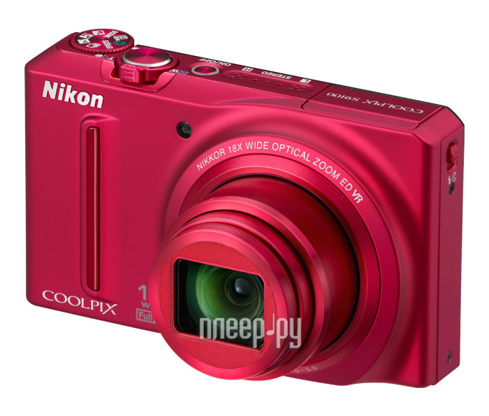   Nikon S9100 Coolpix Red
