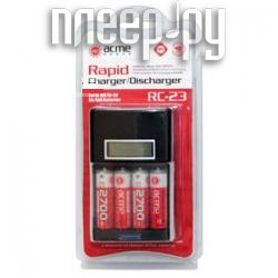 Фотография Зарядное устройство AcmePower AP RC-23 + 4 ак. AA 2600 mAh Фото Зарядное устройство AcmePower AP RC-23 + 4 ак. AA 2600 mAh