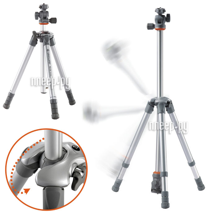 Фотография Штатив трехногий Vanguard Nivelo 204 SL Silver Фото Штатив трехногий Vanguard Nivelo 204 SL Silver