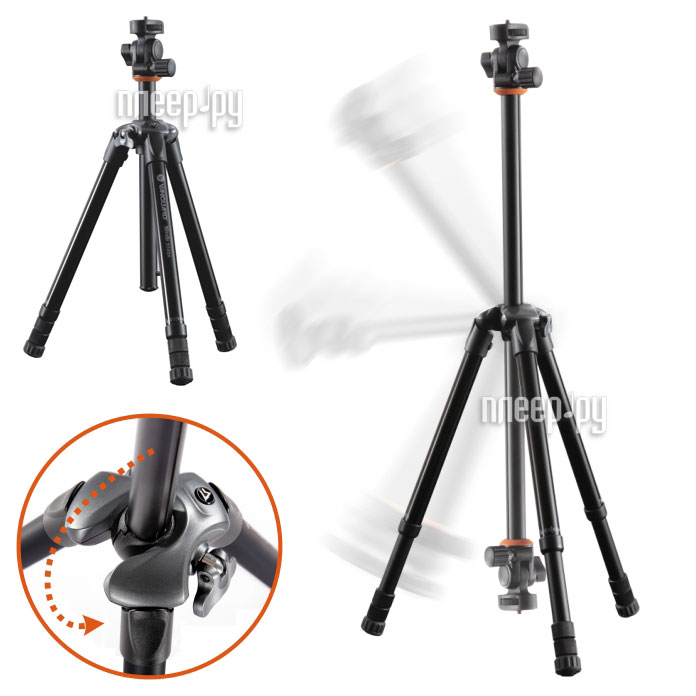 Фотография Штатив трехногий Vanguard Nivelo 204 BK Black Фото Штатив трехногий Vanguard Nivelo 204 BK Black