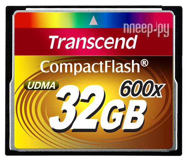 Фотография Карта памяти 32Gb - Transcend 600x Ultra Speed - Compact Flash TS32GCF600 Фото Карта памяти 32Gb - Transcend 600x Ultra Speed - Compact Flash TS32GCF600