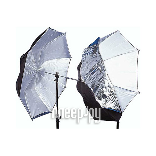 Фотография светоотражатели, лайт-диски Lastolite Umbrella 100cm 4531 Silver/White Фото светоотражатели, лайт-диски Lastolite Umbrella 100cm 4531 Silver/White
