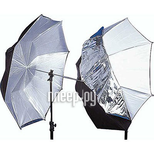 Фотография светоотражатели, лайт-диски Lastolite 100cm Dual Duty Umbrella 4523 White/Silver/Black Фото светоотражатели, лайт-диски Lastolite 100cm Dual Duty Umbrella 4523 White/Silver/Black
