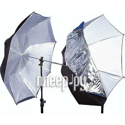 Фотография светоотражатели, лайт-диски Lastolite 80cm Dual Duty Umbrella 3223 Silver/Black/White Фото светоотражатели, лайт-диски Lastolite 80cm Dual Duty Umbrella 3223 Silver/Black/White
