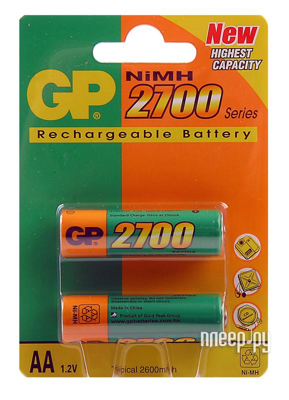 Фотография Аккумулятор AA - GP R06 2700 mAh Ni-MH (2 штуки Фото Аккумулятор AA - GP R06 2700 mAh Ni-MH (2 штуки