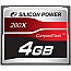    4Gb - Silicon Power 200X Professional - Compact Flash SP004GBCFC200V10