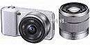  Sony Alpha NEX-3D Kit 16 mm, 18-55  Silver