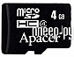    4Gb - Apacer - Micro Secure Digital HC Class 4 AP4GMCSH4-RA