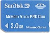   2Gb - Sandisk - Memory Stick Pro Duo Mobile SDMSPD-2048-E11 / SDMSPD-002G-B35