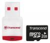  Transcend MicroSD 2GB TS2GUSD-P3 + USB Reader