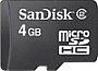 Sandisk microSDHC Card 4GB Class 2