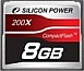   Silicon-Power 200X Professional Compact Flash Card 8GB