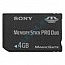 Sony Memory Stick MSXM4GST 4GB PRO DUO + 