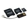  Kingston (MBLYG2 16GB)   ,  microSDHC, 16,  2, Multi-Kit   miniSD, SD, USB