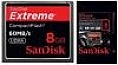  Sandisk SDCFX-008G-E61)  ,  Compact Flash, 8 eXtreme