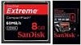 Sandisk SDCFX-008G-E61)  ,  Compact Flash, 8 eXtreme